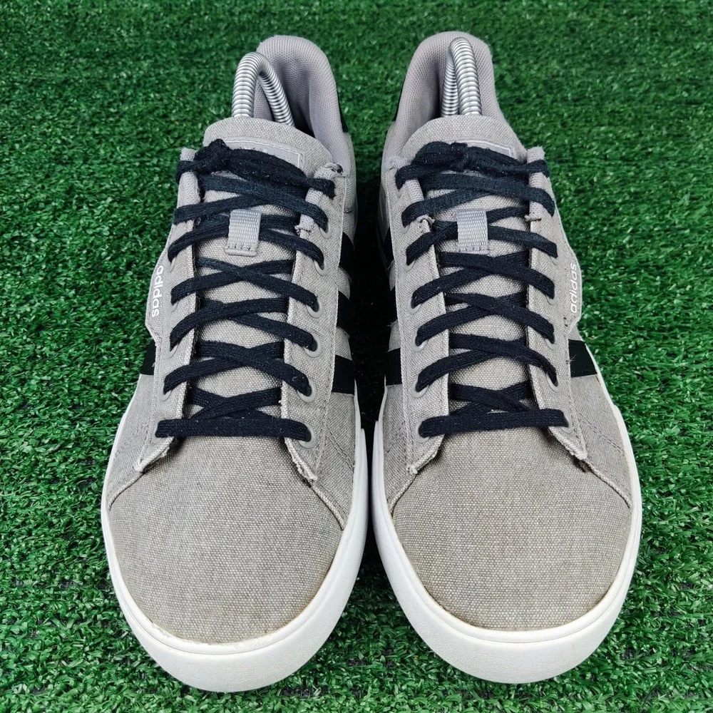 Adidas Sneakers Men 7.5 Grey Daily 3.0 Canvas Low Top FW3270 Casual Shoes